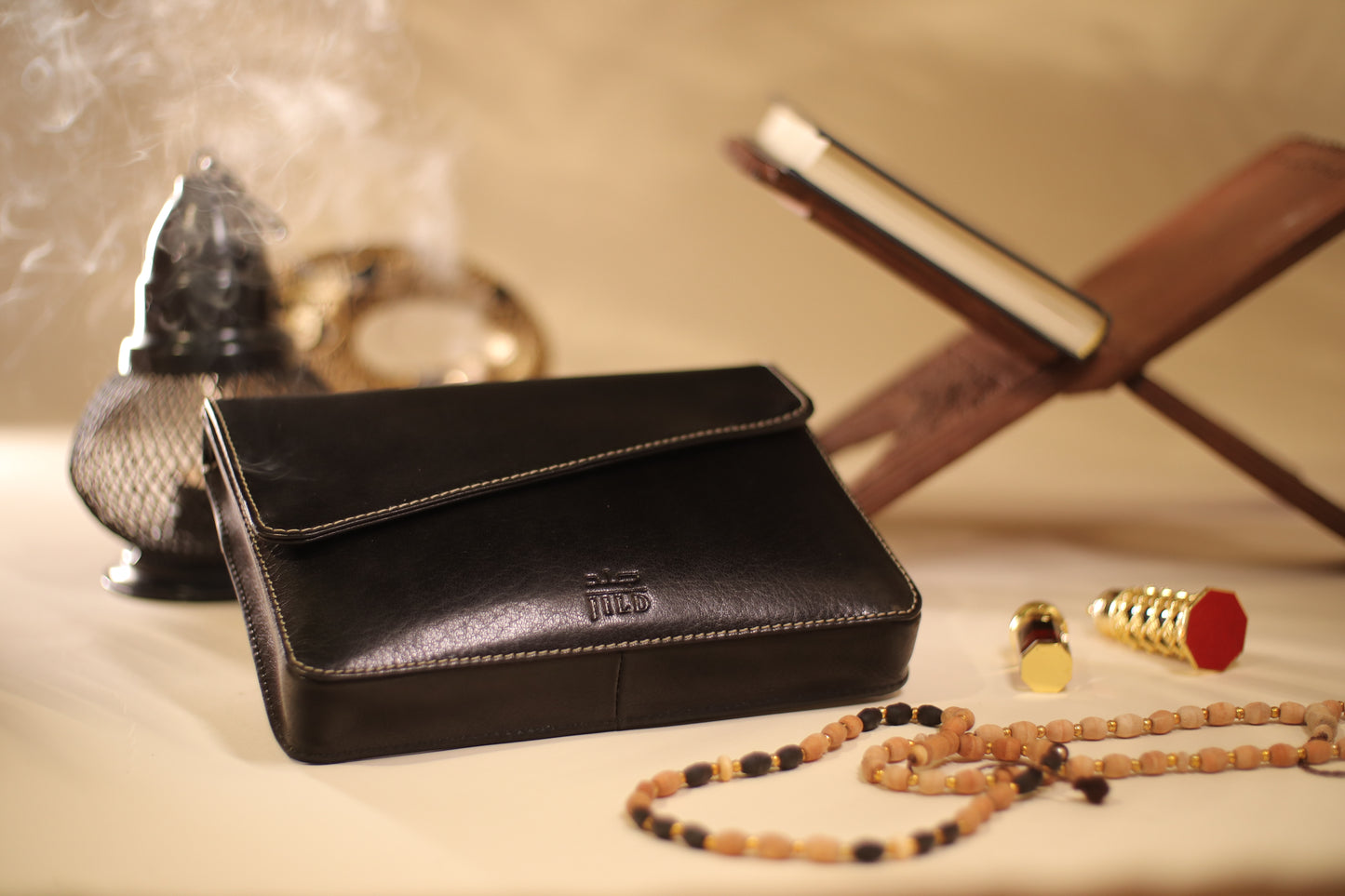 'HIMAYAH' (حماية) - Kiswa Black Leather Quran Sleeve