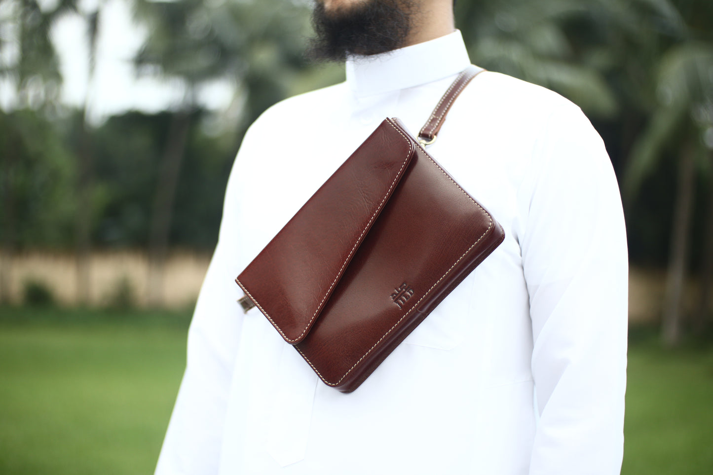 'HIMAYAH' (حماية) - Kiswa Black Leather Quran Sleeve