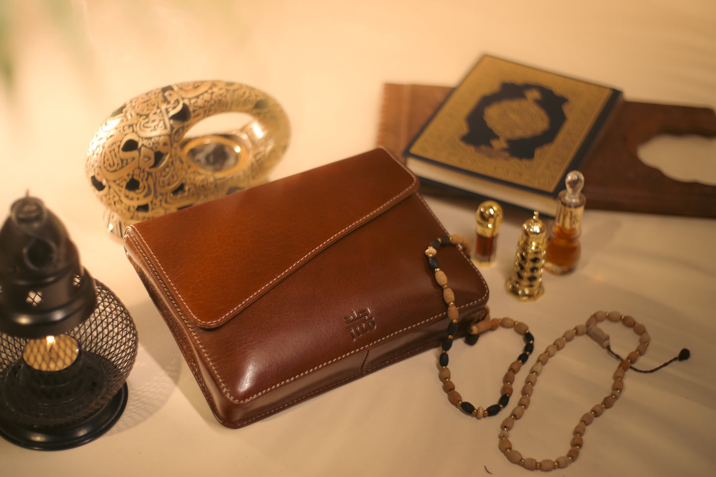 'HIMAYAH' (حماية) - Hira Tan Leather Quran Sleeve