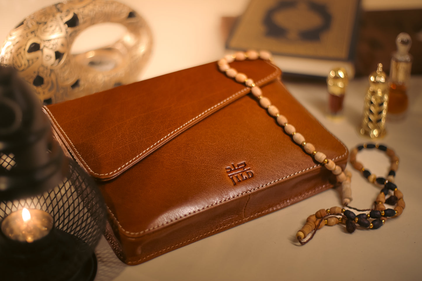 'HIMAYAH' (حماية) - Hira Tan Leather Quran Sleeve