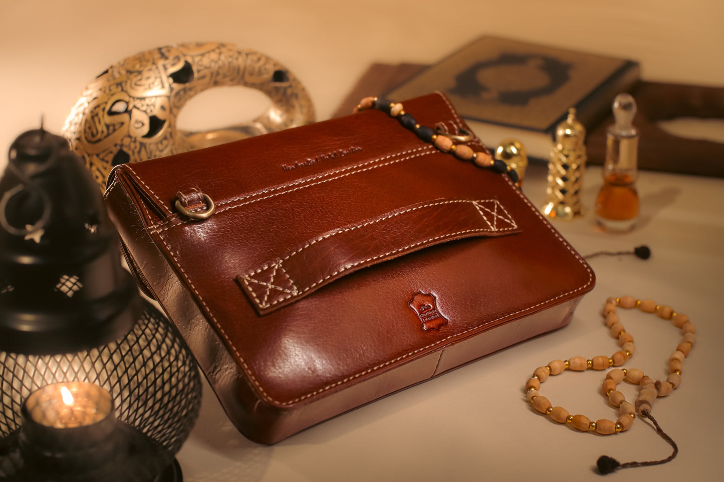 'HIMAYAH' (حماية) - Hira Tan Leather Quran Sleeve