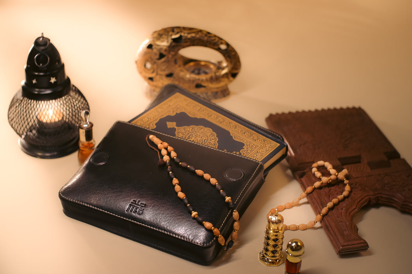 'HIMAYAH' (حماية) - Kiswa Black Leather Quran Sleeve