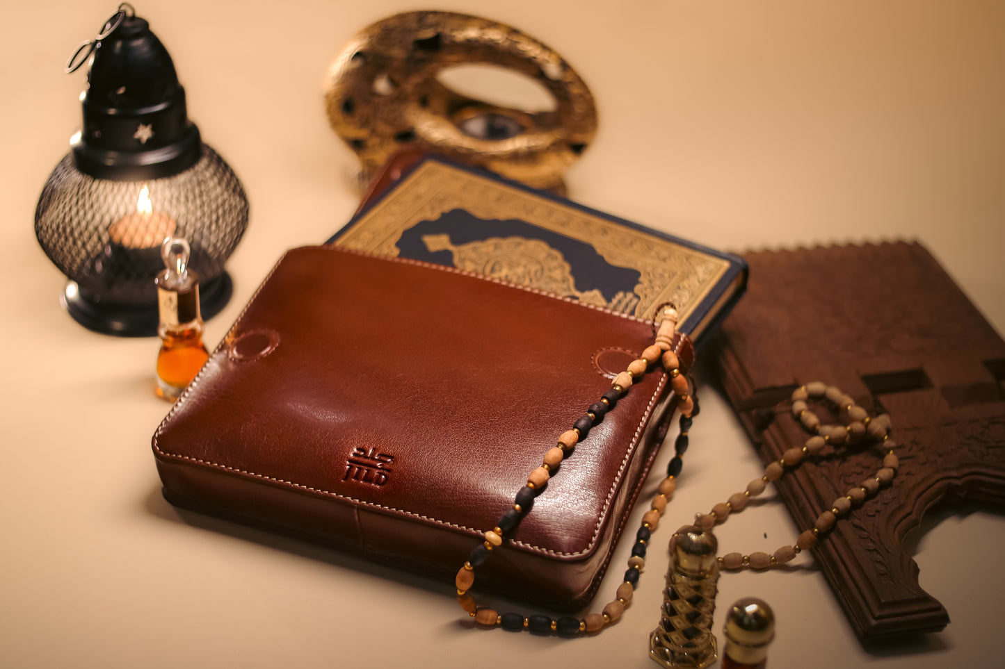 'HIMAYAH' (حماية) - Badr Brown Leather Quran Sleeve