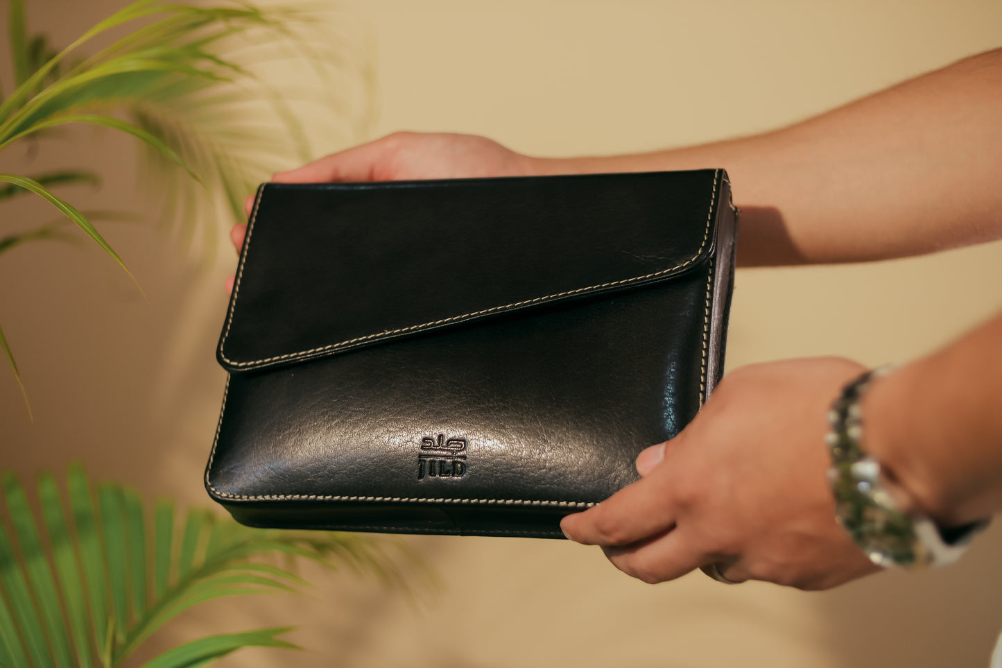 'HIMAYAH' (حماية) - Kiswa Black Leather Quran Sleeve